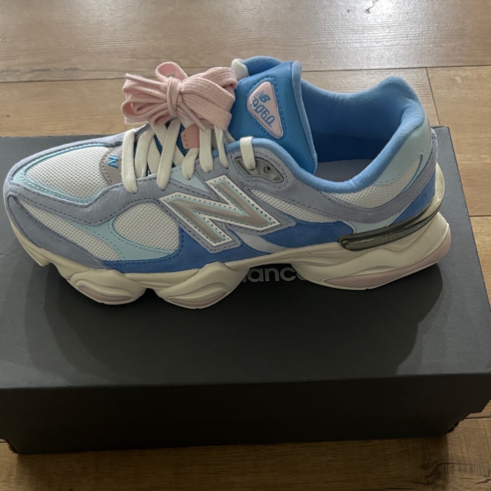 New!New Balance Kids' Light Blue and Pink Sneakers